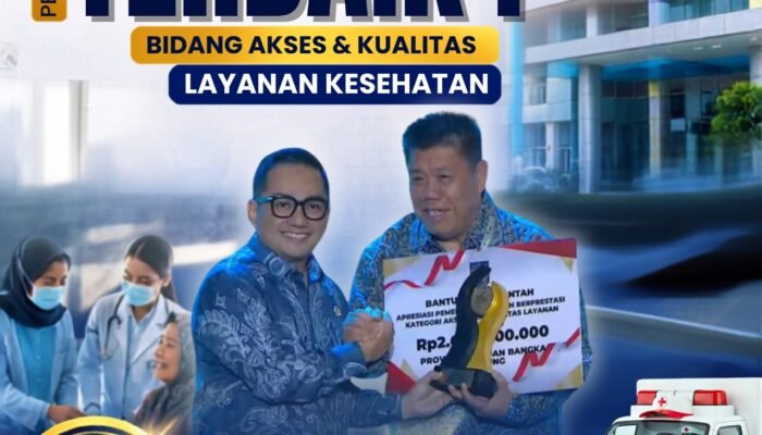Pemprov Babel Raih Penghargaan Terbaik I Akses dan Kualitas Pelayanan Kesehatan Tingkat Provinsi se-Sumatra